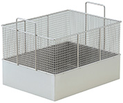 Rectangular basket with solid bottom